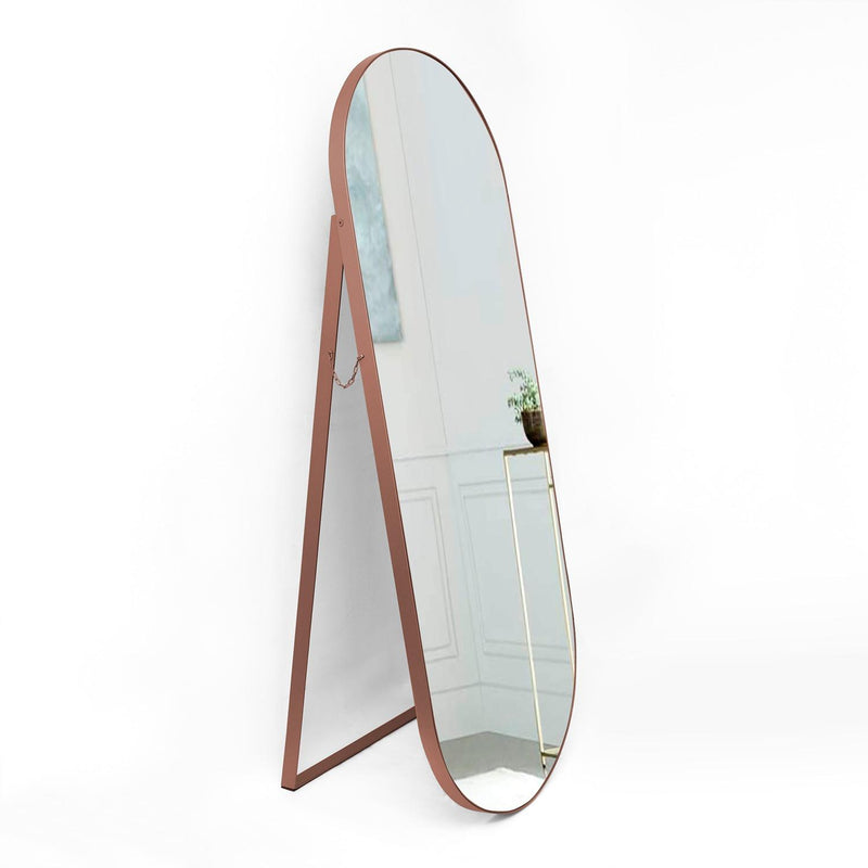 Espejo de Piso Mayorca Ovalado 60 cm Cobre Decorativo