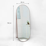 Espejo de Piso Mayorca Ovalado 60 cm Cobre Decorativo