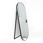 Espejo de Piso Mayorca Ovalado 60 cm Negro Decorativo