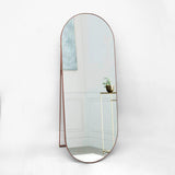 Espejo de Piso Mayorca Cobre 80x180cm Ovalado con Marco Metálico - Espejos Decorativos | Bylmo