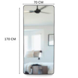 Espejo de Piso Tanger Negro 70x170cm Rectangular con Marco Metálico - Espejos Decorativos | Bylmo