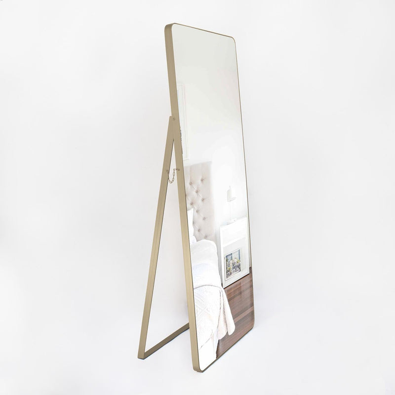 Espejo de Piso Tánger Rectangular 80 cm Dorado Decorativo