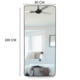 Espejo de Piso Tanger Negro 80x180cm Rectangular con Marco Metálico - Espejos Decorativos | Bylmo