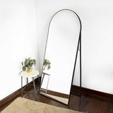 Espejo de Piso Zanzibar Negro 60x160cm Arco Superior con Marco Metálico - Espejos Decorativos | Bylmo