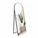 Espejo de Piso Zanzibar Negro 60x160cm Arco Superior con Marco Metálico - Espejos Decorativos | Bylmo