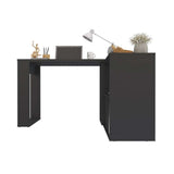 Escritorio en L Quadratta Wengue 126 cm Transformable con Entrepaños - Escritorios y Archivadores | Bylmo