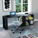 Escritorio en L Quadratta Wengue 126 cm Transformable con Entrepaños - Escritorios y Archivadores | Bylmo