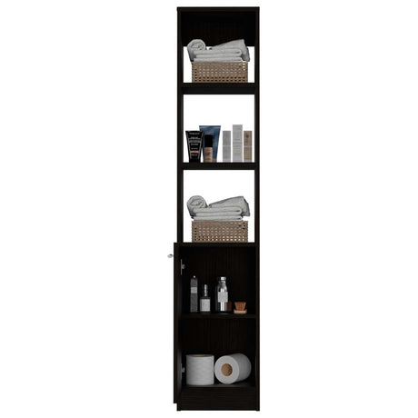 Estanteria para Baño Malaga Wengue 33.1x162.1cm sin Cajones y con Tres Entrepaños - Gabinetes | Bylmo