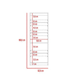 Estantería Home Blanco 63x181cm con Cinco Compartimientos - Bibliotecas y Estanterías | Bylmo