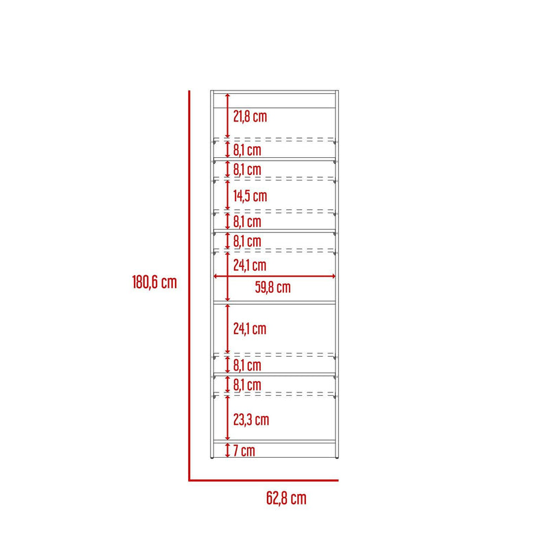 Estantería Home E3 Wengue 63 cm con Cinco Entrepaños