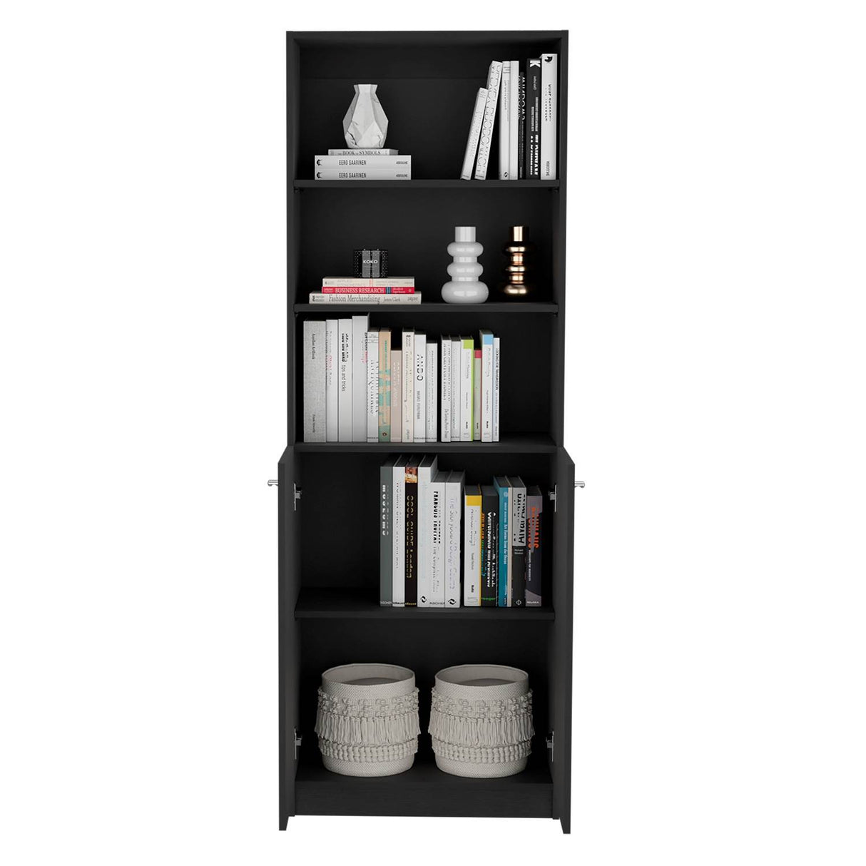 Estantería Home Wengue 63x181cm con Tres Compartimientos y con Un Cajón - Bibliotecas y Estanterías | Bylmo