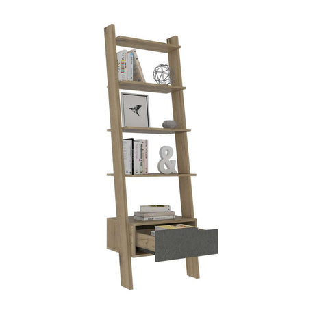 Biblioteca Escalera Mónaco Duna 56 cm con Cajón y Entrepaños - Bibliotecas | Bylmo