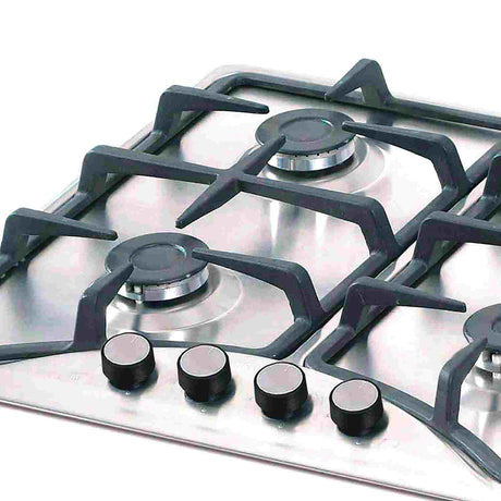 Estufa de Empotrar Challenger Acero 59x51cm de Cuatro Quemadores de Gas Natural - Electrodomesticos | Bylmo