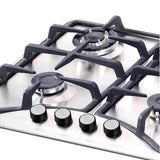 Estufa de Empotrar Challenger Acero 59x51cm de Cuatro Quemadores Para Gas Natural - Electrodomesticos | Bylmo