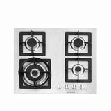 Estufa de Empotrar SI 60 cm Acero a Gas de 4 Puestos - Electrodomesticos | Bylmo