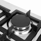 Estufa de Empotrar SI 75 cm Acero a Gas de 5 Puestos - Electrodomesticos | Bylmo