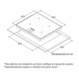 Estufa de Inducción para Empotrar Challenger Negro 58x51cm de Cuatro Quemadores - Electrodomesticos | Bylmo