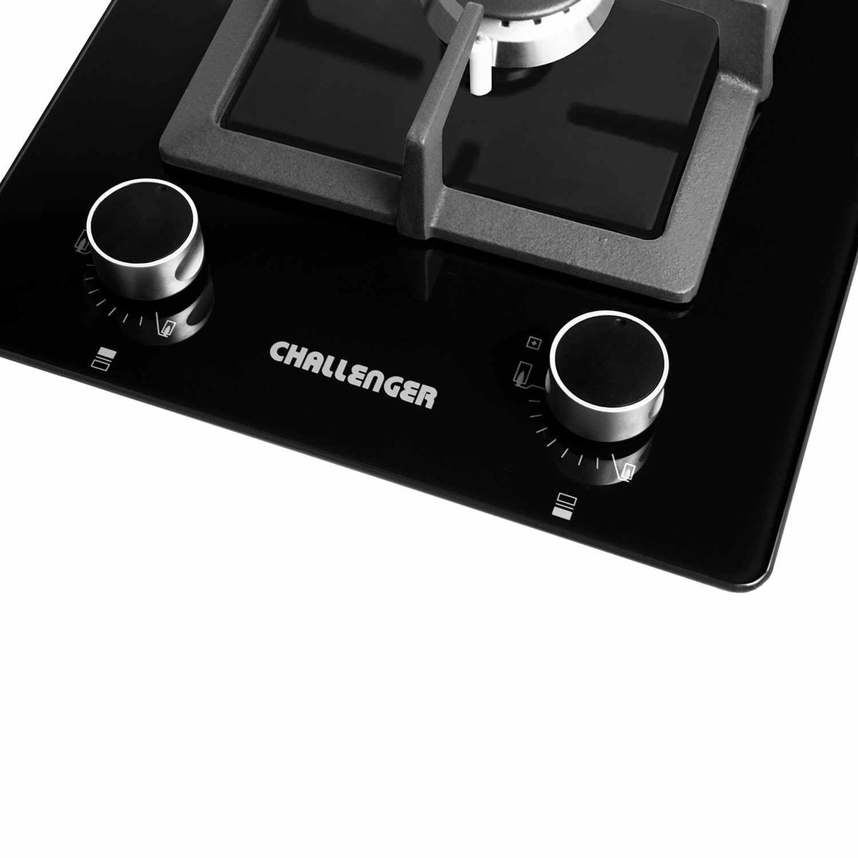 Estufa de Empotrar Challenger Negro 30x52cm de Dos Quemadores - Electrodomesticos | Bylmo