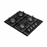 Estufa de Empotrar Challenger Negro 60x45cm de Cuatro Quemadores - Electrodomesticos | Bylmo