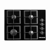 Estufa de Empotrar Challenger Negro 60x45cm de Cuatro Quemadores - Electrodomesticos | Bylmo