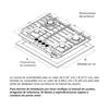 Estufa de Empotrar SQ AES 65 cm Negro a Gas de 4 Puestos