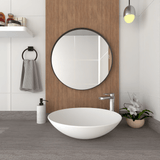 Espejo de Baño Áaron Negro 63x63cm Redondo y con Marco Metalico - Espejos de Baño | Bylmo