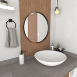 Espejo de Baño Áaron Negro 63x63cm Redondo y con Marco Metalico - Espejos de Baño | Bylmo