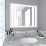 Espejo de Baño Apolo Plateado 100x80cm Rectangular y con Iluminiación Led - Espejos de Baño | Bylmo