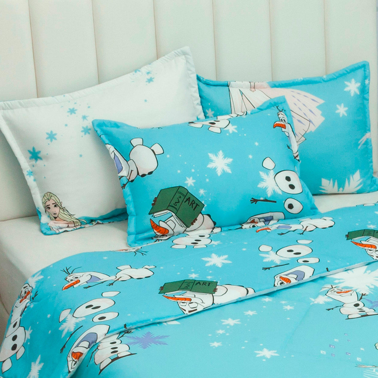 Cubrelecho Acolchado Infantil Azul Claro para Cama Sencillo 100 X 190 Cm de Frozen - Otros textiles | Bylmo