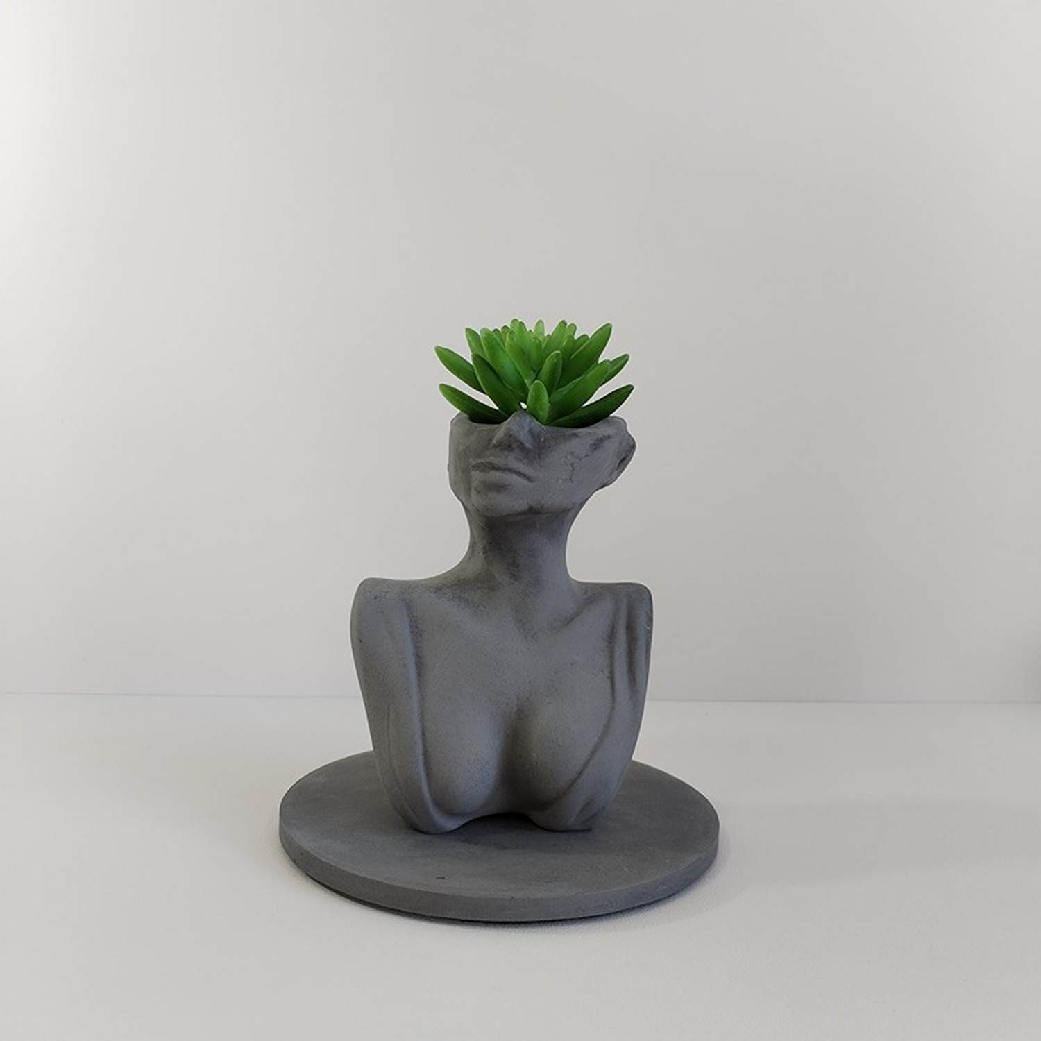 Florero Women Gris Oscuro 7 cm Minimalista - Jardineria | Bylmo