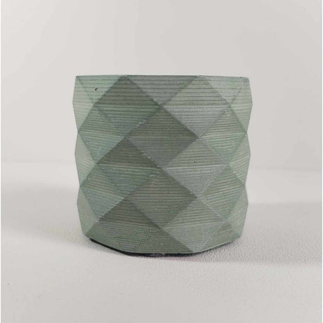 Matera de mesa Lira Verde Oliva 7x6cm de Cemento Circular de 0.2 Litros - Jardineria | Bylmo