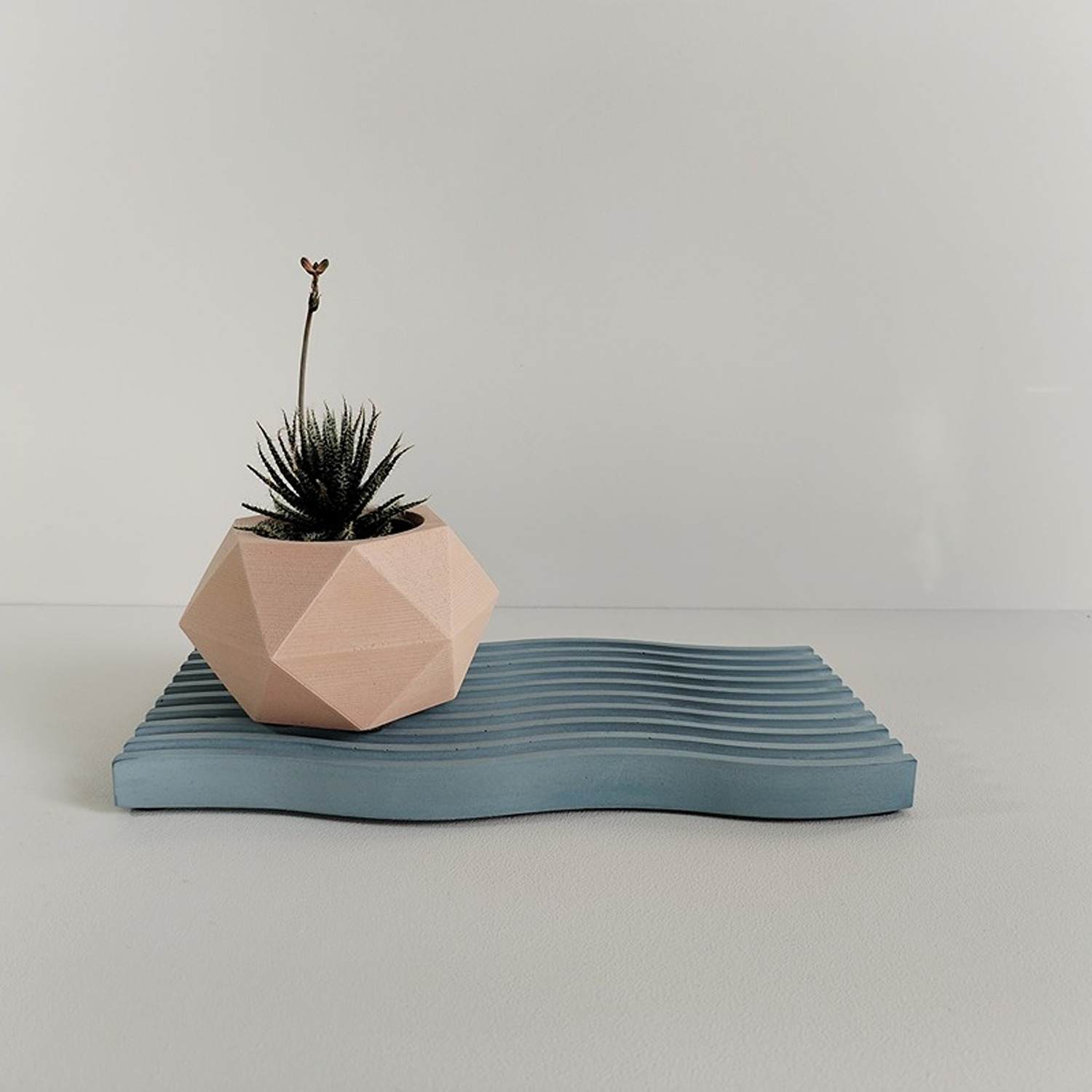 Bandeja Olas Azul Petróleo 25 cm Minimalista - Utensilios y Accesorios | Bylmo