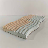 Bandeja Olas Nude y Menta 25 cm Minimalista - Utensilios y Accesorios | Bylmo