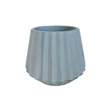 Matera de mesa Salma Azul Petróleo 12x11cm de Cemento Conica de 0.4 Litros - Jardineria | Bylmo