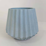 Matera de mesa Salma Azul Petróleo 12x11cm de Cemento Conica de 0.4 Litros - Jardineria | Bylmo