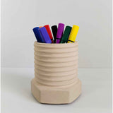 Matera de mesa Tornillo Nude 10x10cm de Cemento Circular de 0.8 Litros - Jardineria | Bylmo