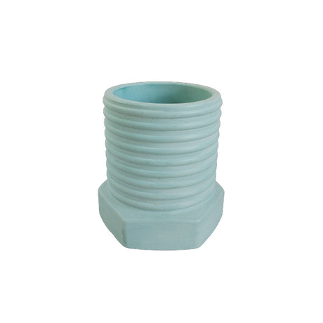 Matera de mesa Tornillo Aguamarina 10x10cm de Cemento Circular de 0.8 Litros - Jardineria | Bylmo