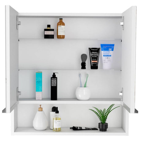 Gabinete Jaspe Blanco 60 cm con Dos Puertas y Espejo - Gabinetes | Bylmo