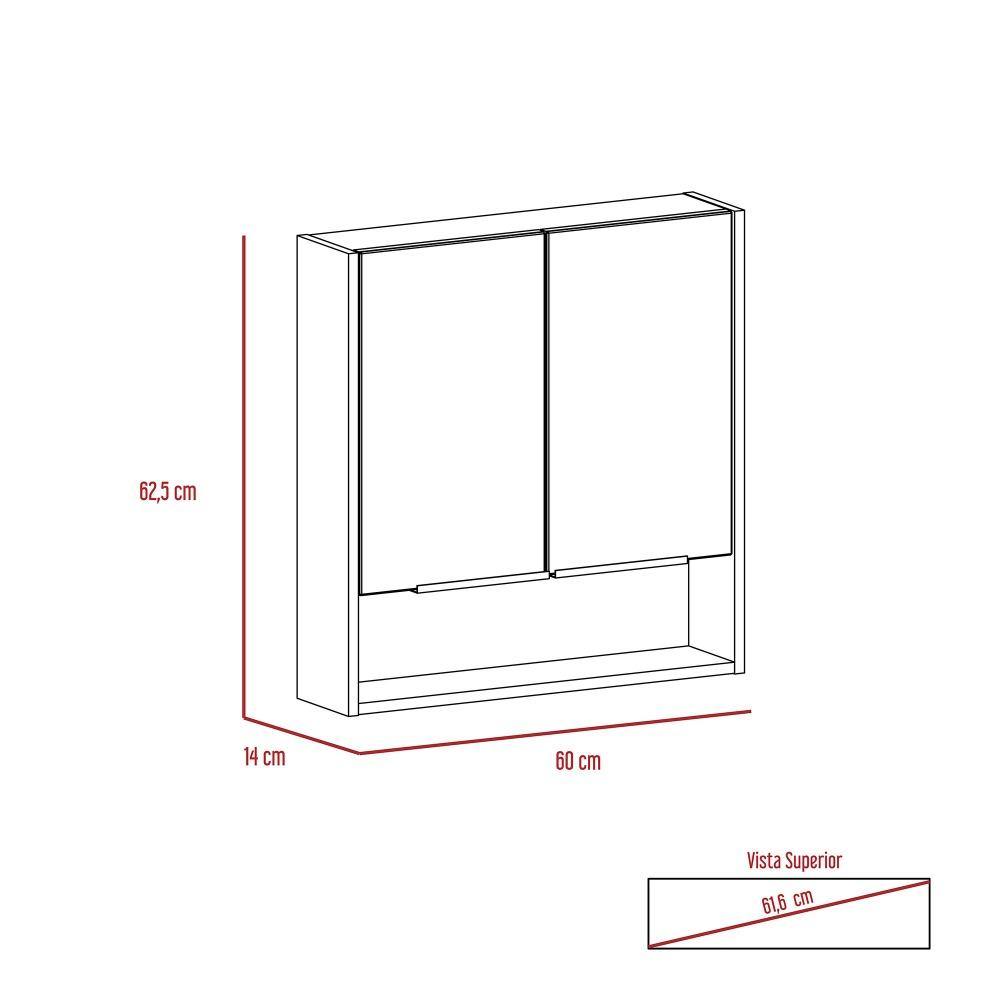 Gabinete Jaspe Rovere 60 cm con Dos Puertas y Espejo - Gabinetes | Bylmo