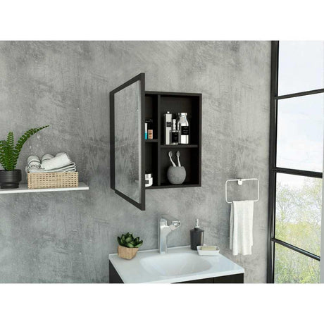 Gabinete Duma Wengue 50 cm con Espejo - Gabinetes | Bylmo