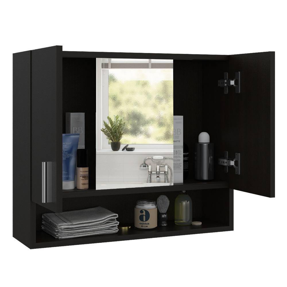 Gabinete Spa Wengue 63 cm con Espejo y Dos Puertas - Gabinetes | Bylmo
