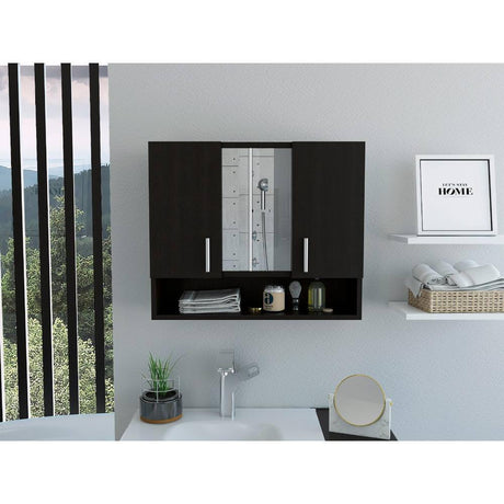 Gabinete Spa Wengue 63 cm con Espejo y Dos Puertas - Gabinetes | Bylmo