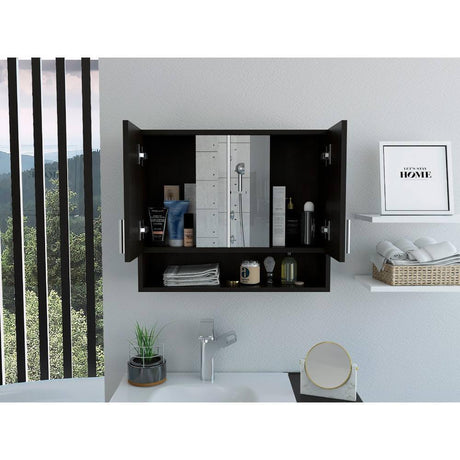 Gabinete Spa Wengue 63 cm con Espejo y Dos Puertas - Gabinetes | Bylmo