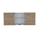 Mueble Superior de Cocina Miel y Blanco 150x60cm con Seis Puertas con Locero - Cocinas | Bylmo