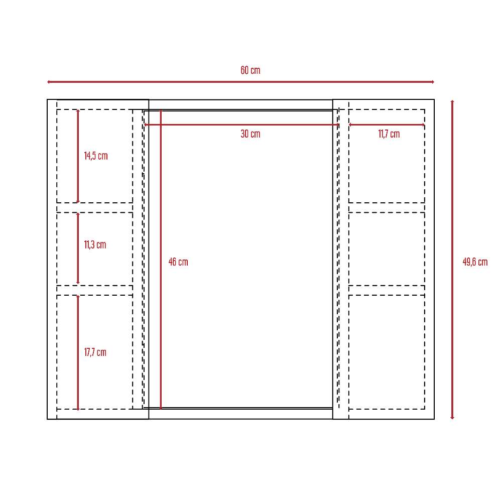Gabinete Artemisa Wengue 60 cm con Dos Puertas y Espejo - Gabinetes | Bylmo