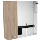 Gabinete de Baño Barcelona Miel 60x60cm Cuadrado con Espejo y con Dos Entrepaños - Gabinetes | Bylmo
