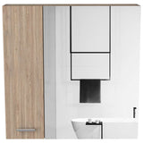 Gabinete de Baño Barcelona Miel 60x60cm Cuadrado con Espejo y con Dos Entrepaños - Gabinetes | Bylmo