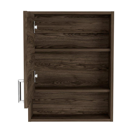 Gabinete de Baño Eco Coñac 46.5x60cm Cuadrado con Espejo y con Dos Entrepaños - Gabinetes | Bylmo