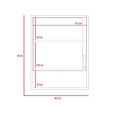 Gabinete de Baño Eco Coñac 46.5x60cm Cuadrado con Espejo y con Dos Entrepaños - Gabinetes | Bylmo
