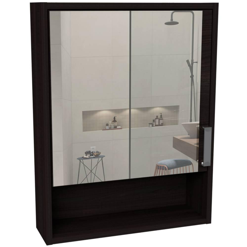 Gabinete Eco Roble 46 cm con Espejo y Entrepaños - Gabinetes | Bylmo